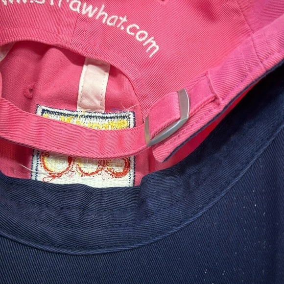 T Cout Outfitters Cotton Pink Navy Ball-cap Snap w/ Slide Adjustable Back OS - Picture 10 of 10